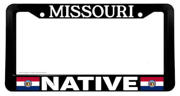 Missouri Native Flag Car Truck Auto License Plate Frame