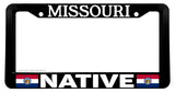 Missouri Native Flag Car Truck Auto License Plate Frame