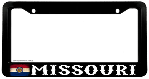 Missouri Flag Vintage Style Car Truck License Plate Frame - OwnTheAvenue