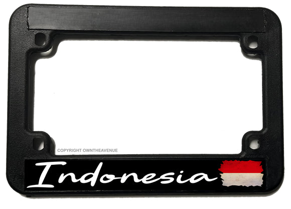 Indonesia Indonesian Vintage Style Flag Racing Motorcycle License Plate Frame - OwnTheAvenue