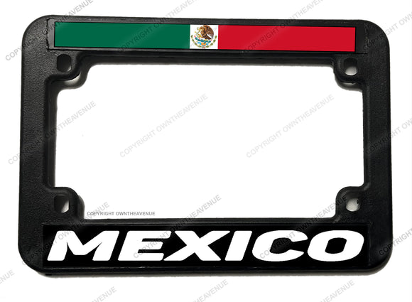 Mexico Mexican World Country Flag V02 Motorcycle License Plate Frame