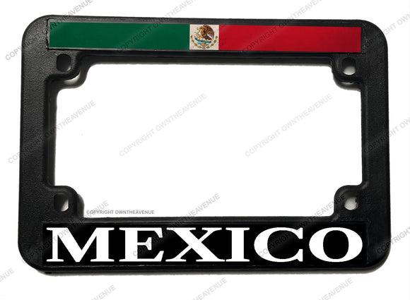 Mexico Mexican World Flag Vintage Style V02 Motorcycle License Plate Frame