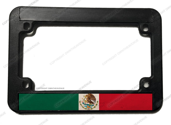 Mexico Mexican World Flag Vintage Style Motorcycle License Plate Frame