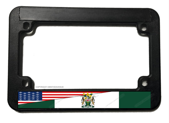 Rhodesia USA American World Country Flag Motorcycle License Plate Frame