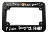 Palm Springs California Motorcycle Black License Plate Frame - OwnTheAvenue