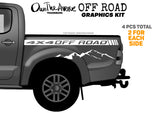 x2 Off Road 4x4 Lifted Pick Up Truck Mountains Vinyl Decor Decal Graphics Kit