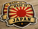 x2 Made In Japan Rising Sun JDM Drifting Racing Vinyl Sticker Decals 3.5"