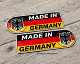 Made In Germany Set Euro German Flag Car Truck Vinyl Sticker Decals 4"