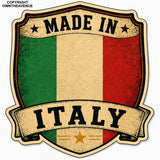 x2 Made In Italy Italian Flag Racing Drifting Euro Holographic Sticker Decals 3.5"