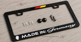 Made In Germany German Flag Racing Drifting Carbon Fiber License Plate Frame
