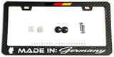 Made In Italy Italian Flag Racing Drifting Carbon Fiber License Plate Frame