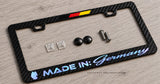 Made In Germany German Flag Holographic Carbon Fiber License Plate Frame