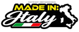 2Pcs Made In Italy Sport Racing Stripe Style Vinyl Sticker Decals 4.5"