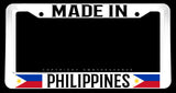 Made In Philippines Flag Auto Car Truck White License Plate Frame