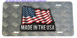 Made In The USA American Flag Model V01 Metal License Plate - OwnTheAvenue