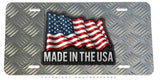 Made In The USA American Flag Model V01 Metal License Plate - OwnTheAvenue
