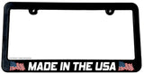Made In The USA American Flag Slim Black Auto License Plate Frame - OwnTheAvenue