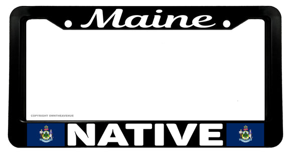 Maine Native Flag Car Truck Auto License Plate Frame