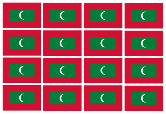 x12 Maldives MV Country Flag Car Truck Vinyl Sticker Decals 2