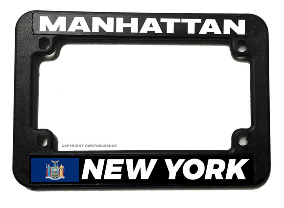 Manhattan New York Motorcycle License Plate Frame