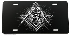 Freemason Mason Masonic Illuminati Eye Car Truck License Plate Cover - OwnTheAvenue