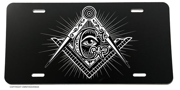 Freemason Mason Masonic Illuminati Eye Car Truck License Plate Cover - OwnTheAvenue