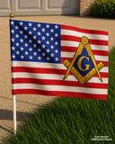 2 Pack Freemason Mason USA American Flag / Flags - 5.5" x 8.1" Each