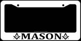 Freemason Mason Masonic Auto White License Plate Frame - OwnTheAvenue