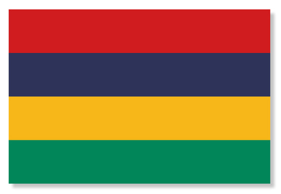 Mauritius World Country Flag Vinyl Sticker Decal 3.5