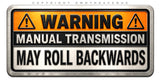 Warning Manual Transmission Bumper Sticker Metallic Model - Decal Stick Shift Car JDM Funny 6" - OwnTheAvenue