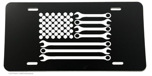 Mechanic American Flag USA Patriotic License Plate Cover - OwnTheAvenue