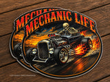 x2 Mechanic Life JDM Racing Toolbox Garage Vinyl Sticker Decals 3.5"