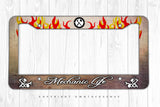 Mechanic Life JDM Drifting Racing Vintage Style Metal License Plate Frame
