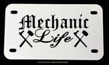 Mechanic Life Bopper Chopper Racing Motorcycle Metal License Plate - OwnTheAvenue