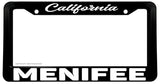 Menifee California License Plate Frame - OwnTheAvenue