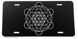 Merkaba Leaf Sacred Geometry Math License Plate Cover - OwnTheAvenue