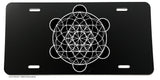 Merkaba Leaf Sacred Geometry Math License Plate Cover