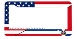 Dominican Republic USA American Flag Auto Metal License Plate Frame
