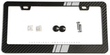 Silver Sport Stripe Racing Style Carbon Fiber License Plate Frame