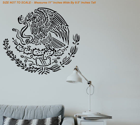 Mexican Flag Coat of Arms Eagle Wall Decor Decal - 11