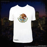 Mexico Mexican Coat of Arms Slim Fit White T Shirt