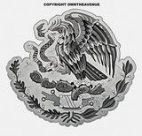 Mexico Mexican Coat of Arms Vintage Style Subdue Sticker Decal 4" - OwnTheAvenue