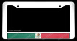 Mexico Mexican World Country Flag Racing Carbon Vinyl License Plate Frame - OwnTheAvenue