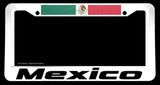 Mexico Mexican World Country Flag Racing Carbon Print V02 License Plate Frame - OwnTheAvenue