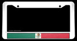 Mexico Mexican World Country Flag Racing Carbon Vinyl License Plate Frame - OwnTheAvenue
