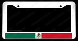 Mexico Mexican World Country Flag White License Plate Frame - OwnTheAvenue