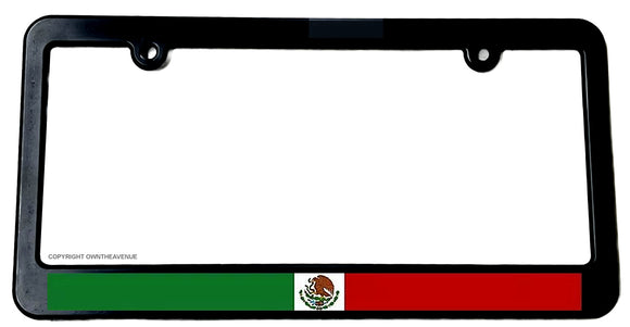 Mexico Mexican Flag Country Stripe Colors Racing Slim Auto License Plate Frame - OwnTheAvenue