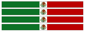 4x sticker decal car stripe motorcycle racing bike moto Mexico Mexican Flag 6"