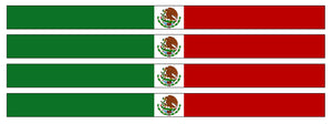 4x sticker decal car stripe motorcycle racing bike moto Mexico Mexican Flag 6" - OwnTheAvenue