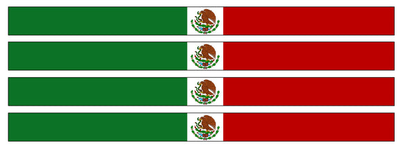 4x sticker decal car stripe motorcycle racing bike moto Mexico Mexican Flag 6
